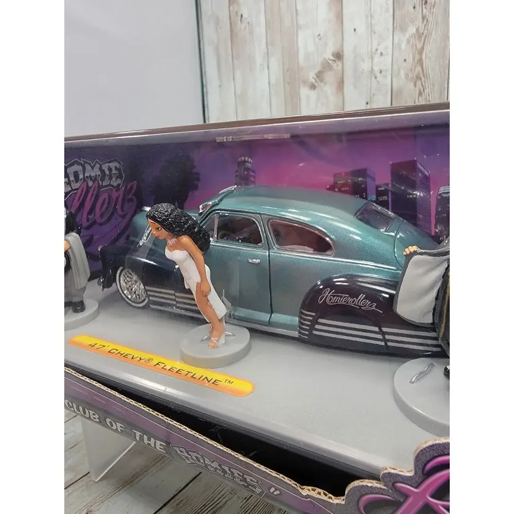 Jada Homie Rollerz Teal 47 Chevy Fleetline Official Car Club of the Homies 1/24